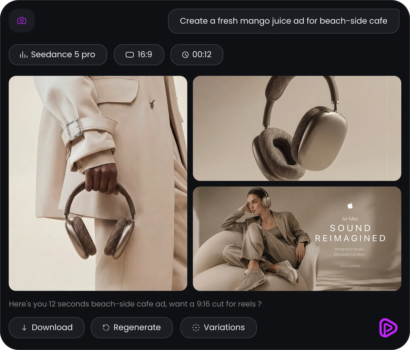 Turn one prompt into launch-ready ad images